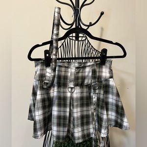 DOLLS KILL  pleated mini skirt.